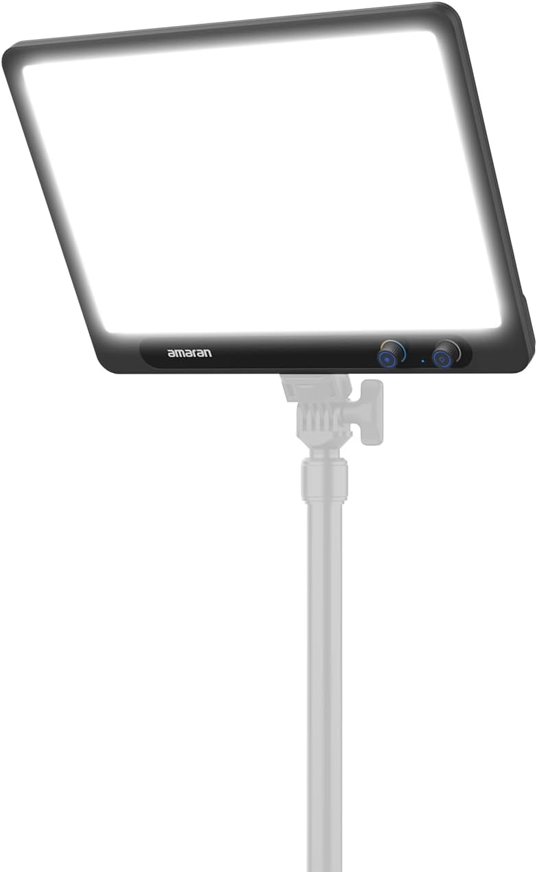 amaran Verge Bi-Color Edge-lit Rectangular Panel,26W Soft LED Video Light Adjustable CCT,APP Control Professional Studio Light for Streaming, Gaming Studio,Recording and Video Conferencing (Charcoal)