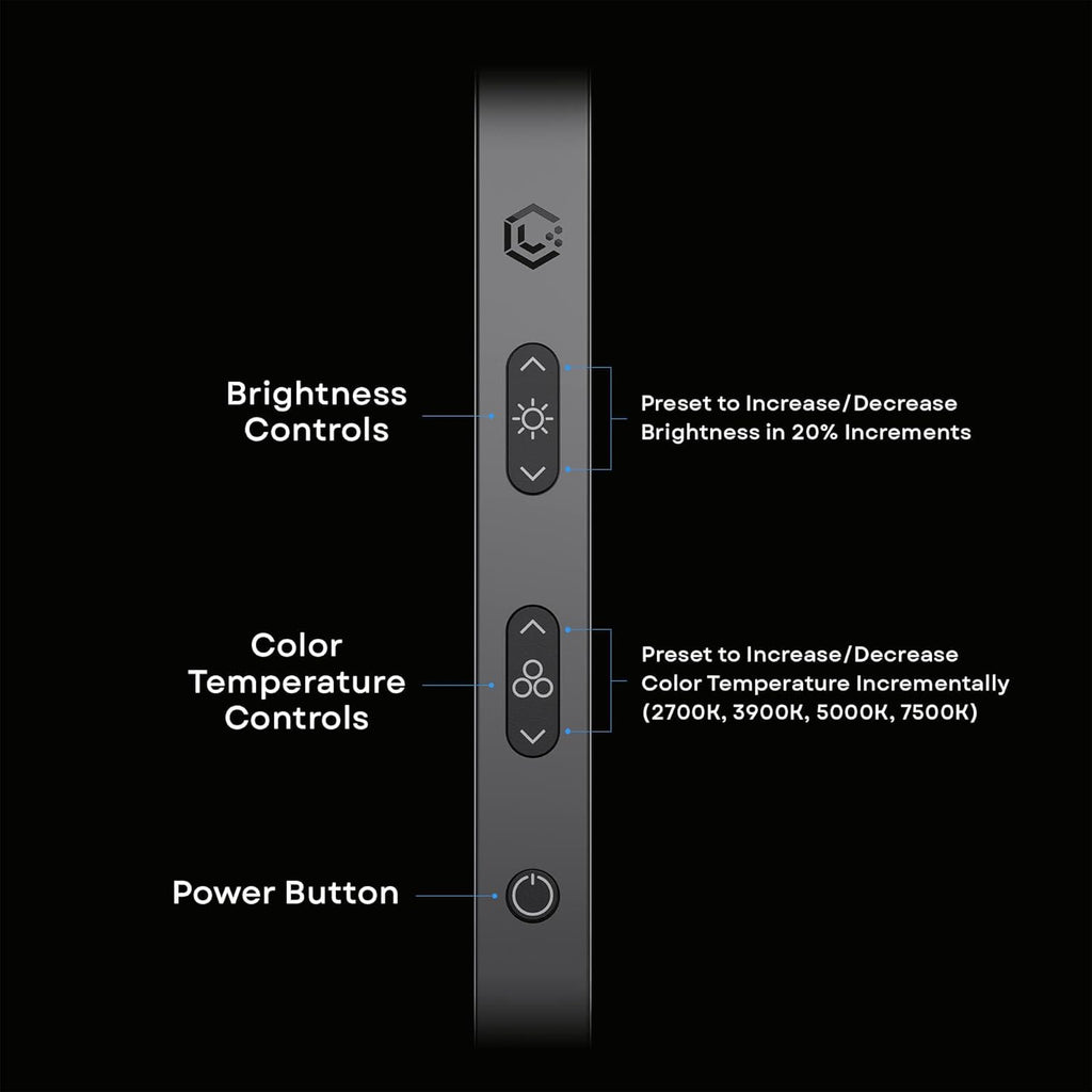 Lume Cube Edge Light 2.0 Bi-Color LED Desk Lamp - Black