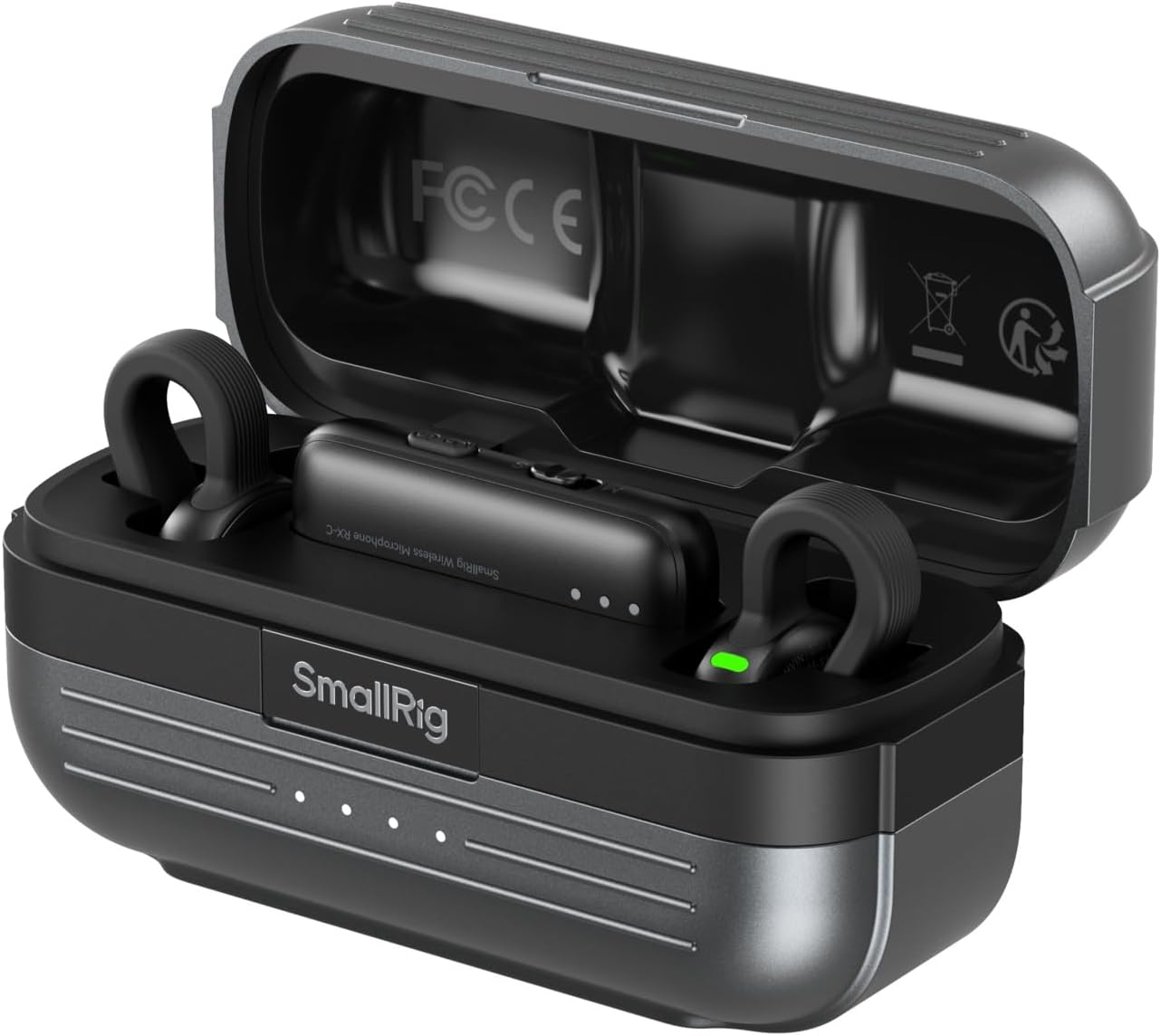 SMALLRIG Wireless Mic S70-C2 (2 TX + 1 RX + Charging Case), USB-C Compact Wireless Microphone for Android Phone/Action Camera, 48h Use, Noise Reduction Record for Vlog (Black)