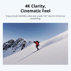 DJI Osmo Nano Standard Combo (64GB) - Small 4K/60fps Vlogging Camera with a 1/1.3″ Sensor, 143° Wide FOV Video, 200-Min Recording, Swift Content Transfer, Magnetic POV Cam 4K for Sports, Vlog