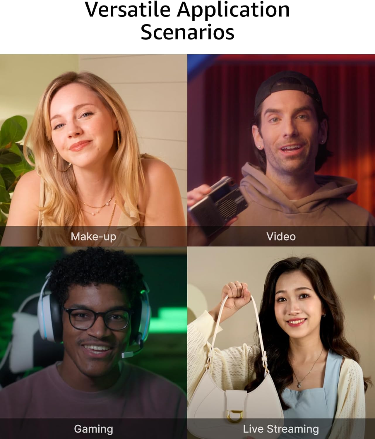 amaran Verge Bi-Color Edge-lit Rectangular Panel,26W Soft LED Video Light Adjustable CCT,APP Control Professional Studio Light for Streaming, Gaming Studio,Recording and Video Conferencing (Charcoal)