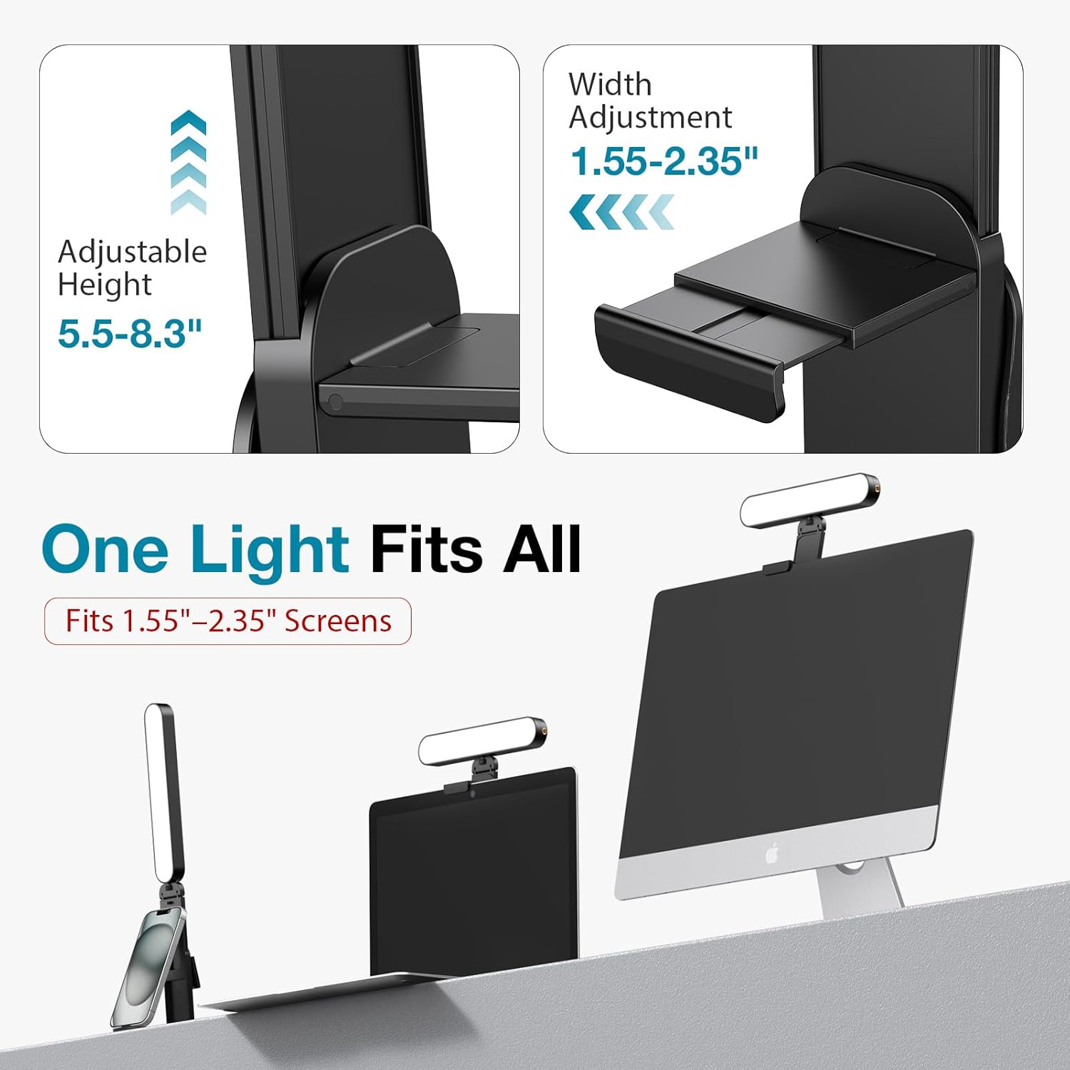InnoGear Video Conference Light, On-Camera Video Lights for Monitor Desk LED Streaming Lighting with Remote and Touch Control Selfie Zoom Lighting for Computer Webcam Laptop Podcast, Recording