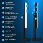 Logitech G Litra Beam LED for Gaming Setup, Key Light with TrueSoft, Adjustable Mount, Brightness/Color Temp, Desktop App Control for PC/Mac - Graphite