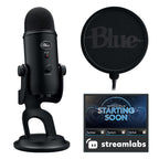 Logitech Creators Blue Yeti USB Microphone for Gaming, Streaming, Podcast, YouTube, Discord, PC, Studio Sound, Plug & Play-Blackout