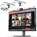 HumanCentric Video Conference Lighting - Webcam Light for Streaming, LED Monitor and Laptop Light for Video Conferencing, Zoom Lighting for Computer, Replace Ring Light for Zoom Meeting, Double Kit