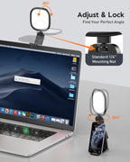 Upgraded Ring Light for Laptop, Monitor & Desk – Eye-Caring Diffused LED Computer Light with Screen-Safe Clip, Adjustable Monitor Mount, CRI 97.8+, 50 Lighting Modes for Zoom, Video Calls & Streaming