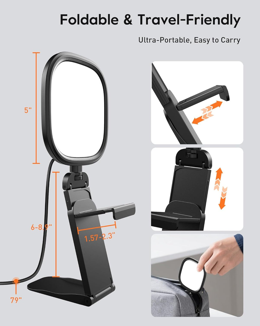 Upgraded Ring Light for Laptop, Monitor & Desk – Eye-Caring Diffused LED Computer Light with Screen-Safe Clip, Adjustable Monitor Mount, CRI 97.8+, 50 Lighting Modes for Zoom, Video Calls & Streaming
