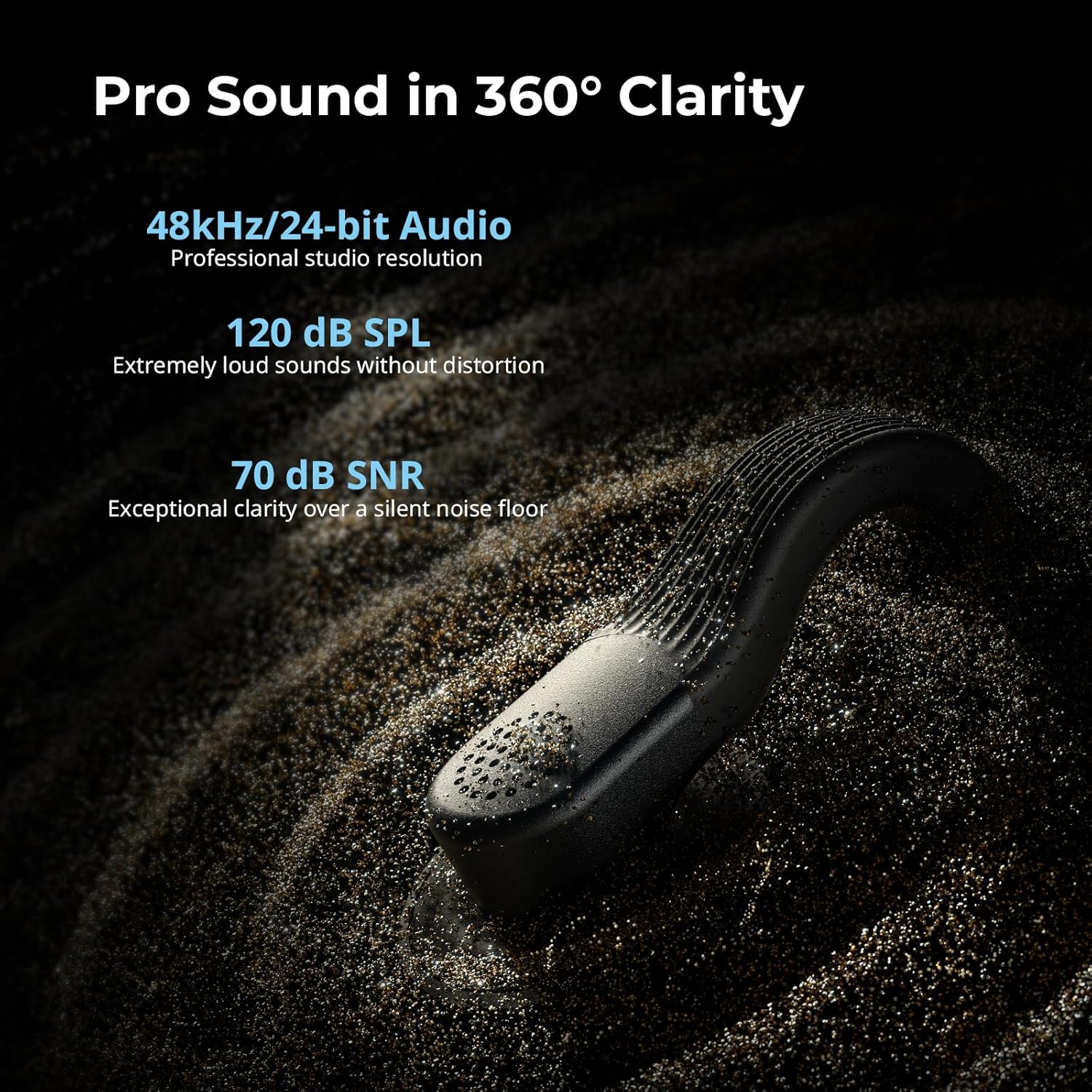 SMALLRIG Wireless Mic S70-C2 (2 TX + 1 RX + Charging Case), USB-C Compact Wireless Microphone for Android Phone/Action Camera, 48h Use, Noise Reduction Record for Vlog (Black)