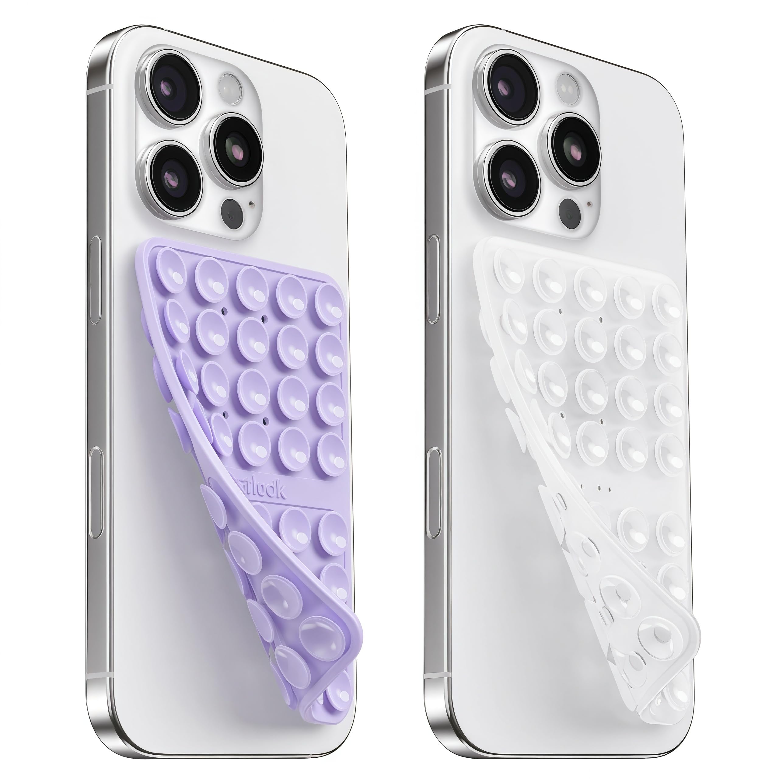 Klearlook Silicone Suction Cup Phone Case Mount Double Sided, Silicon Sticky Phone Grip with Higher Suction for Cell Phone, Hands-Free Phone Accessories Holder for Selfies and Videos, Black